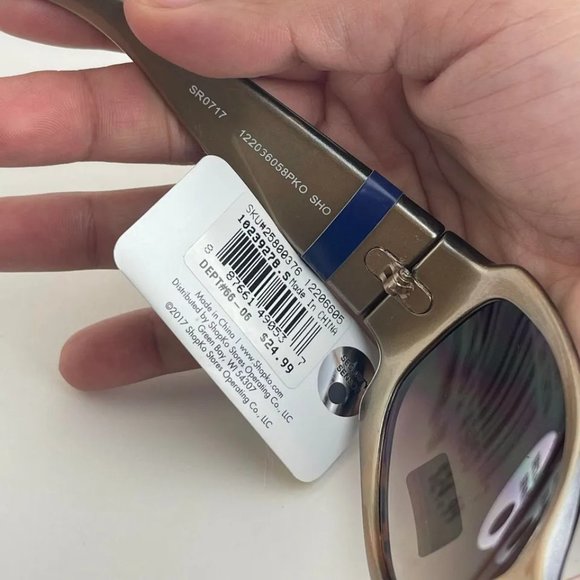 SG00780 NORTHCREST Sunglasses For Women 100% UVA/UVB Rectangular Brown Gradient - Picture 6 of 7